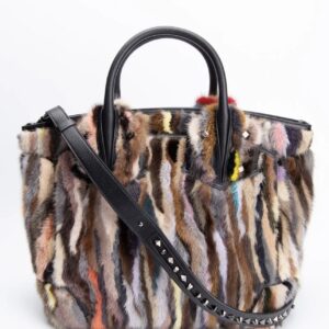 CHRISTIAN LOUBOUTIN Multi Color Mink Handbag